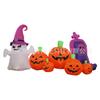 Modelo de aire inflable de 5 pies de calabaza, diablillo, lápida, transfronterizo, diseño de patio de césped, accesorios de ambiente de terror, luminoso, modelo de aire
