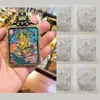Pequeño Thangka Pintado a Mano Dibujo a Línea DIY, Calco de Contorno Blanco, Caja Gawu, Zaki Lamu, Calco Dorado