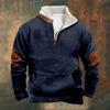 Jaqueta de Algodão Criativa de Trevo de Quatro Folhas Nova para o Inverno 2025 Masculina com Manga Longa, Gola Alta, Meio Zíper e Fleece na Gola