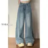 Pantalones Vaqueros Anchos Vintage para Mujer, Nuevo de Verano Talla Grande Sueltos Adelgazantes para Cuerpo en Forma de Pera Caída Pantalones Rectos