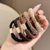 Corda de Cabelo Trançada Grossa Feminina Simples Alta Elasticidade Elástico de Cabelo Corda de Cabelo 2023 Nova Faixa de Cabelo Acessório de Cabeça
