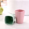 Material Biodegradable Paja de Trigo Color Macarrón Vaso para Enjuague Bucal Vaso para Cepillarse los Dientes Vaso para Lavarse Ecológico