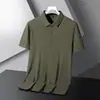 Polo de manga corta con solapa para hombre, camiseta de verano de moda, versión coreana, tendencia entallada, nueva camiseta combinable 2025