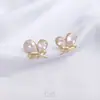 Pendientes de Mariposa con Zirconia en Forma de Gota de Agua Grande que Conservan el Color, Chapados en Oro de 14K, con Anillo para Colgar, Accesorios para Pendientes Hechos a Mano para DIY, Materiales