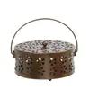 Suporte para Espiral de Mosquitos Estilo Flor de Ameixa, Rack para Espiral de Mosquitos, Queimador de Incenso à Prova de Fogo para Uso Doméstico e Externo, Queimador de Espiral de Mosquitos, Bandeja para Espiral de Mosquitos com Tampa, Design à Prova de Fogo