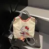 Bolsa de Mão Desenho Animado Gato Kt Feminina 2025 Nova Bolsa Saco de Desenho Animado Bolsa de Ombro Transversal Tote Bolsa de Compras Bordada