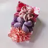 Set de Diademas para Niños Europeos y Americanos Banda para el Cabello de Donut de Nailon para Bebé Diadema Elástica Alta Lazo Diadema Ancha para Bebé