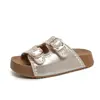 Chinelos Birkenstock Retrô de Solado Grosso Femininos Primavera Novo Para Usar Por Cima Combinando com Saias Chinelos de Praia Chinelos Planos