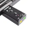Placa de som USB externa para computador desktop, notebook, PS4, conversor de fone de ouvido externo independente, sem necessidade de driver, plug and play.