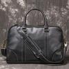 Nova pasta portátil masculina de couro genuíno de fábrica transfronteiriça, bolsa crossbody de um ombro de couro Crazy Horse, bolsa de computador de couro de vaca de grande capacidade