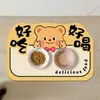 Tapete de alimentação para animais de estimação de desenho animado, à prova de vazamentos, antiderrapante e à prova de respingos, absorvente e durável, adequado para coelhos, fácil de limpar e manter