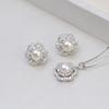 Accesorios de joyería DIY, colgante de plata S925, collar, pendientes, pasador de oreja de moda femenina, pendientes de perlas 7-8, soporte vacío, marea 1319
