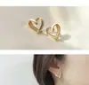 Pendientes de Aguja Plateada Estilo Coreano Elegante Amor Simple Incrustados de Diamantes Diseño de Goteo de Aceite Pendientes de Lujo Ligero Gama Alta Venta al por Mayor