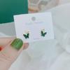 Liyu Jewelry Pendientes de Moda Pequeños Simples Elegantes Super Hada Aguja de Plata S925 Nuevos con Pedrería Lindos Pendientes de Mariposa
