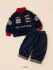 Conjunto de Ropa de Otoño para Niños 2026 Nuevo Estilo Coreano Chaqueta de Béisbol Sudadera de Primavera y Otoño para Niños Chico Guapo Elegante Moderno