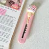 Estilete fofo de gatinho para abrir pacotes, estilete mágico de estudante para cortar papel e desembalar encomendas, mini faca compacta