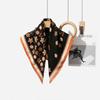Yiwu mayoreo textura algodón y lino suave amigable con la piel avanzado estampado de marca grande mujeres decorativo 70cm pañuelo cuadrado pequeño pañuelo de seda