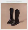 Botas para Niñas 2026 Nuevas Botas Largas de Otoño e Invierno Botas Largas Infantiles Botas de Invierno para Niñas Botas Martin de Cuero de Caña Alta con Forro de Felpa