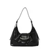 Bolso de Mano Estilo Coreano Brillante Gran Capacidad Casual Versátil Bolso de Hombro Único Textura Retro Bolso de Otoño para el Viaje Diario para Mujer