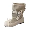 Zapatos planos bajos de alta gama estilo francés retro para mujer, nuevo modelo verano 2026, adecuados para combinar con faldas, botines Mary Jane de suela blanda