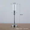 Suporte de Velas Eletrodepositado em Ferro Estilo Europeu Qihui Suporte de Velas com Tampa de Vidro Retrô Decoração de Atmosfera Romântica Presente Pessoal