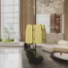 Nuevo Manillar de Puerta de Madera Maciza de Alto Grado Estilo Chino Manillar Redondo de Acero Inoxidable para Puerta de Cristal Sin Marco Listo para B&B Hotel