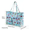 Bolsa de Armazenamento de Fio de Crochê Transfronteiriça Backup 2026 Tecido Oxford 600D Bolsa de Armazenamento de Fio com Padrão Azul Fabricante