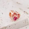 2025 Nuevo Pulsera de Abalorios con Goteo de Aceite Accesible de Lujo Diamante Corazón de Tres Colores Agujero Grande Accesorios para Joyería DIY