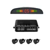Sensor de aparcamiento con pantalla de media luna, alerta de distancia, radar de marcha atrás universal para coche con juego completo de alarmas
