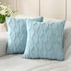 Funda de Almohada de Felpa Ins de Amazon Transfronteriza Color Sólido Estilo Crema Geométrico Creativo Rombo Funda de Cojín Sencillo para Sofá