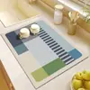 Tapete Drenante de Tierra de Diatomeas para Encimera de Cocina, Antideslizante, Aislante Térmico, Absorbente de Agua, Tapete para Mesa de Comedor, Tapete para Secar Platos, Posavasos, Posavasos para Taza de Té