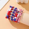 Pulseras Transfronterizas, Juegos de Pulseras del Día de la Independencia Americana, Joyería de Arcilla Suave con Cuentas a la Moda Temática de la Copa del Mundo de EE. UU. al por Mayor