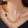 Colar de Sino de Natal Europeu e Americano Transfronteiriço com Contas Pingente Estilo Natal Colar Choker Mais Vendido na Amazon