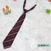 Nueva Corbata JK Fresca de Primavera/Verano para Hombre y Mujer con Rayas Diagonales Estudiante Escolar Cremallera Corbata Perezosa Venta al por Mayor