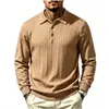 Suéter de punto de cuello vuelto informal holgado a la moda para hombre, capa base, primavera/otoño 2026