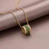 Colar da moda e popular com zircônia incrustada, com toque de alta qualidade, estilo nicho de luxo leve para mulheres, corrente de clavícula versátil e elegante, simples e que não desbota