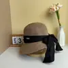 Chapéu de Palha com Laço de Papel Natural Estilo Japonês para Mulheres, Chapéu de Sol Respirável de Verão, Chapéu de Pescador de Aba Larga para Exterior