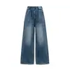 Pantalones Vaqueros de Primavera y Otoño para Niñas Estilo Coreano Pantalones Casuales para Niños Mayores, Pantalones Rectos Sueltos, Pantalones de Pierna Ancha, Elegantes y Versátiles, Efecto Adelgazante