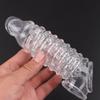 Funda para pene con cerradura de esencia alargada y atrevida, funda para pene Mace para pareja, funda de cristal con retardante, juguetes sexuales al por mayor