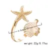 Pulseira de Estrela do Mar e Concha Estilo Boho Europeu e Americano Transfronteiriça Nova para Mulheres, Design Criativo Joia Exquisita de Férias