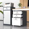 Archivero metálico con cerradura de contraseña, gabinete bajo para uso debajo del escritorio en la oficina, gabinete con cajones móvil para almacenamiento de documentos, pequeño gabinete de almacenamiento con cerradura