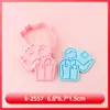 Molde de Biscoito Série Hospital Coração 3D Desenho Animado DIY Argila Simulação Biscoitos Impressos