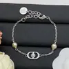 Nuevo Modelo 2025 Réplica Dior/Dior Disparo Real Pulsera Cd con Incrustaciones de Diamantes y Perlas para Mujer, Pulsera de Nariz de Cerdo Versátil de Gama Alta