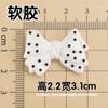 Kk Gato Blanco y Negro Pajarita Gato Lazo Plástico Blando Accesorios DIY Funda para Teléfono Móvil Decoración de Pantuflas Carcasa de iPad Taza Térmica