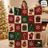 Manta navideña transfronteriza, manta de franela estampada, manta de forro polar de doble cara, manta de regalo para oficina, manta para sofá