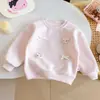 Sudadera Linda de Gatito de Dibujos Animados 3D para Niñas 2026 Otoño Nueva Dulce Moda Top con Lazo para Bebés Niñas