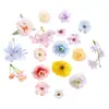 50 Flores Mixtas, Cabezas de Flores Artificiales de 4-6 cm, Kit de Materiales para Manualidades, Flor de Pasador Estilo Antiguo, Tocado de Flores, Accesorios para el Cabello Hanfu, Flores Decorativas para Fotografía