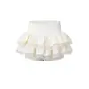 Falda Corta de Encaje Patchwork Estilo Americano Picante para Mujer, Verano, Adelgazante, Estilo Dulce, Cintura Alta, Estilo Ballet, Voluminosa tipo Pastel