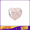 Panjia 925 Cobre Branco Banhado A Prata DIY Frisado Peça Dia Dos Namorados Amor Esmalte Em Pó Nó Coração Contas