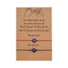 Pulsera de amor transfronteriza para parejas, personalidad europea y americana, ágata roja tejida, piedra volcánica, cuerda de mano tejida a mano, juego de dos piezas